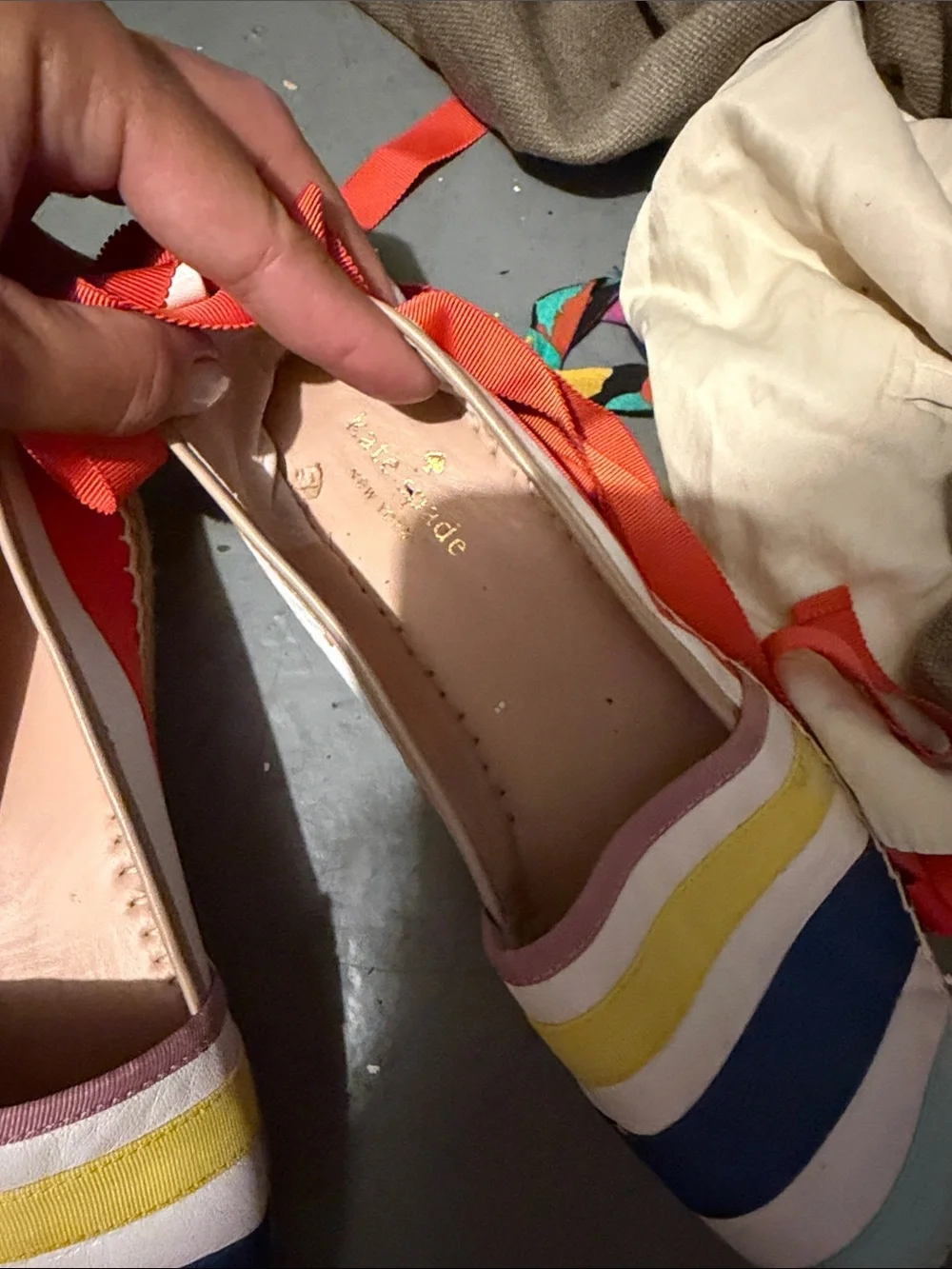 kate spade striped espadrille